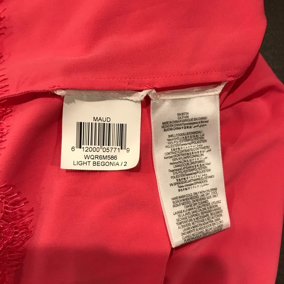 Women’s Dress size 2 BCBG dress Pink with lace - Picture 6 of 7